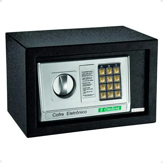 Cofre Eletrônico com Senha Digital e 2 Chaves Ordene