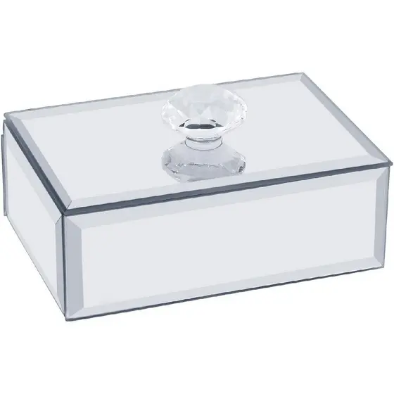 Porta Joias Caixa Organizador Espelhado Mdf 3x6x10cm Decorativo ref 001