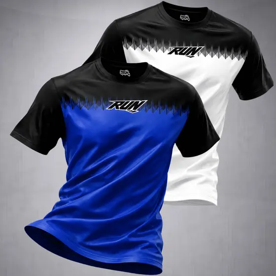 Kit 2 Camisetas Dry Fit Masculina Blusa Gym Cross Fit Academia Treino Esportiva Premium