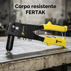 Kit  Alicate Rebitador Mais 250 Rebites Pop Diversos com Estojo Reutilizável Alta Fixação e Praticidade
