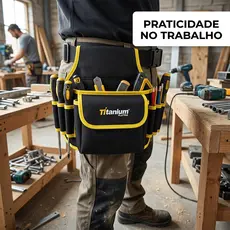 Cinto Porta Ferramentas Profissional Bolsos Oxford  Multiuso Reforçada para Eletricista Construção