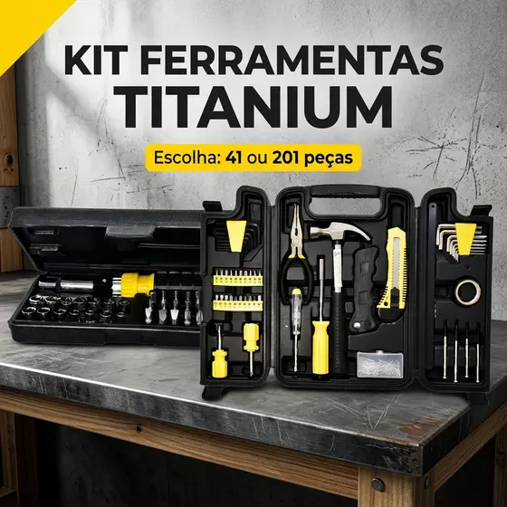 Kit Ferramentas Completo 241 Peças Com Catraca Reversível Soquetes e Bits Maleta