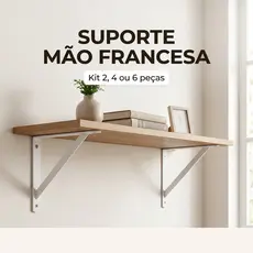 Suporte Para Prateleira Aço Mão Francesa Kit Resistente