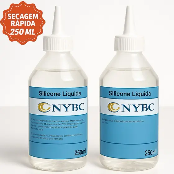 Cola De Silicone Líquida Artesanato Nybc 250 ML Bico Fino Artesão Transparente Original