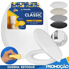 Assento Sanitário Almofadado Tampa Vaso Classic Oval Universal Redondo Deca Celite Icasa Incepa