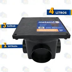 Caixa de Passagem Inspeção Caixa Coletora Prolongador P/ Elétrica/Esgoto/Gordura C/ Tampa