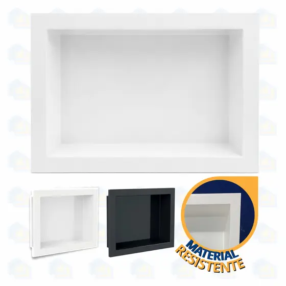 Nicho Para Banheiro e Cozinha Embutir 30X40 Alto Brilho Resistente Alta Densidade