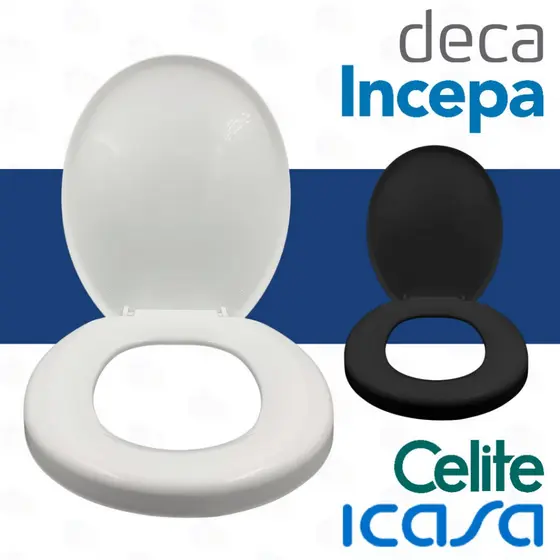 Assento Sanitário Tampa Oval Vaso Vision Premium Redondo Injetado Incepa Deca Celite Hervy Icasa