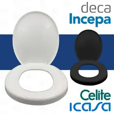 Assento Sanitário Tampa Oval Vaso Vision Premium Redondo Injetado Incepa Deca Celite Hervy Icasa