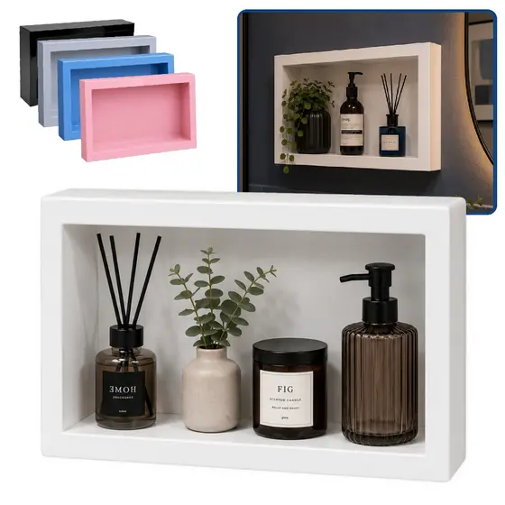 Nicho Sobrepor Organizador de Parede para Banheiro/Quarto/Cozinha Decoração Moderno Meu Ape