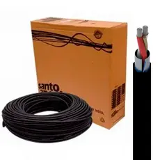 Cabo De Microfone Santo Angelo D20 Rolo 20m Balanceado Espessura Fino 0.20mm²