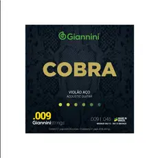 Encordoamento Gianinni Cobra GEEWAK .009 P/ Violão Aço