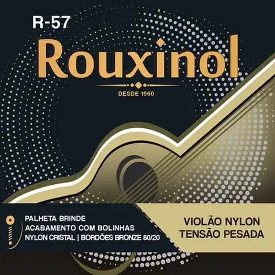 Encordoamento Nylon Tensão Alta Com Bolinha Rouxinol R57
