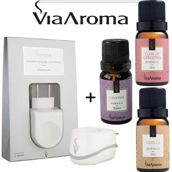 Difusor Aromatizador Elétrico Standard Via Aroma Com Essência Bivolt Difusor Aromaterapia