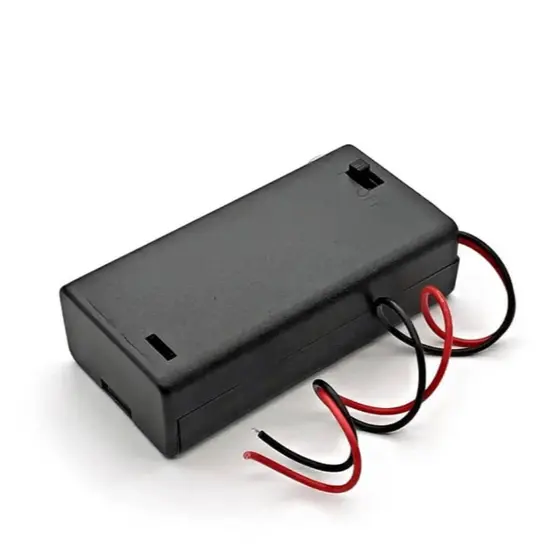 Suporte 2 Pilhas Aa Chave On Off Tampa Arduino Kit 10 Peças