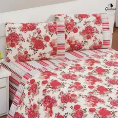 Kit Jogo de Lençol Queen 04 Peças Estampado - QUEIMA DE ESTOQUE