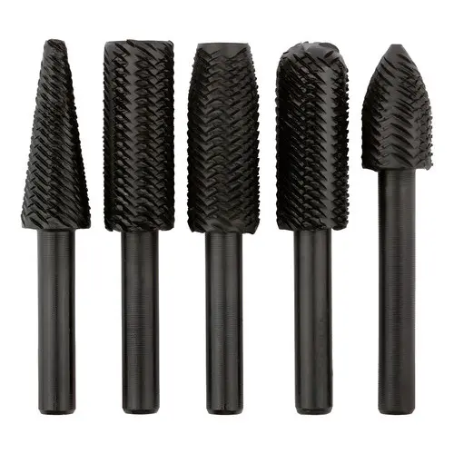 Kit 5 Limas Rotativas Para Aço 6 Mm Fresadora Pontas Bestfer