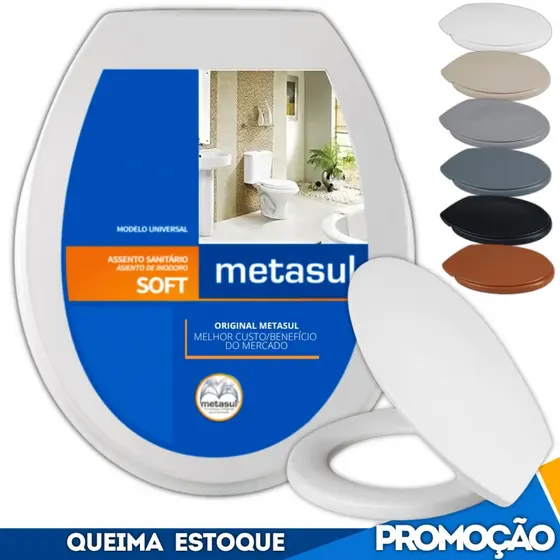 Assento Sanitário Tampa Vaso Redondo Oval Universal Basico Deca Celite Icasa Logasa Incepa Soft