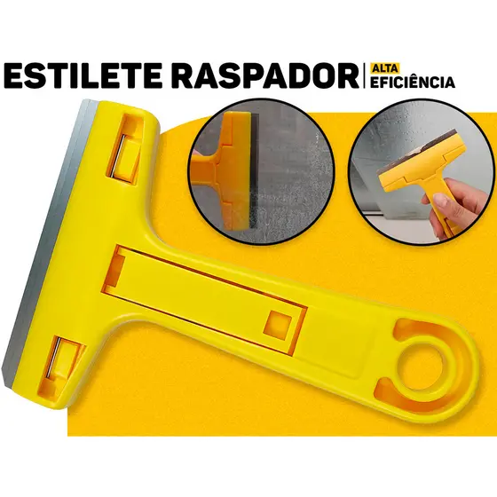 Estilete Raspador Multiuso P/ Limpar Cola Tinta E Resíduos Em Vidro E Cerâmica Fertak