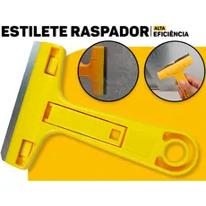 Estilete Raspador Multiuso P/ Limpar Cola Tinta E Resíduos Em Vidro E Cerâmica Fertak