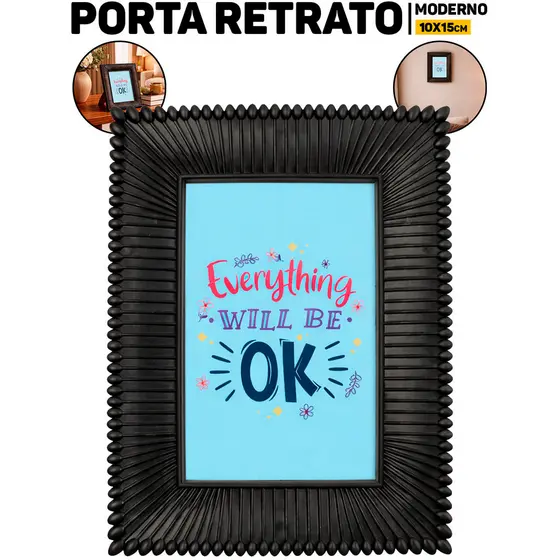 Porta-Retrato 10x15 Em Plástico P/ Casa Escritório Quarto Presente Fotos Família