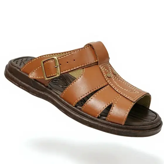Sandália Chinelo Masculino Couro Legitimo Com Palmilha Ortodpedica Leve e Confortável ENVIO IMEDIATO