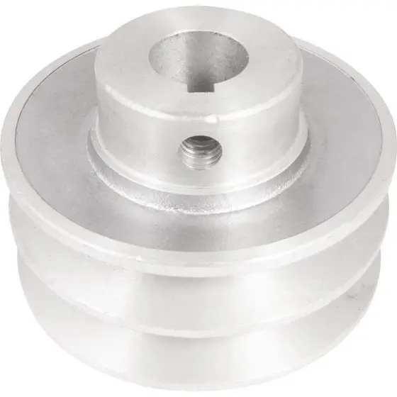 Polia Alumínio 2 Canais Perfil A 80mm com Furo 19mm Vonder