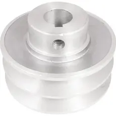 Polia Alumínio 2 Canais Perfil A 80mm com Furo 19mm Vonder