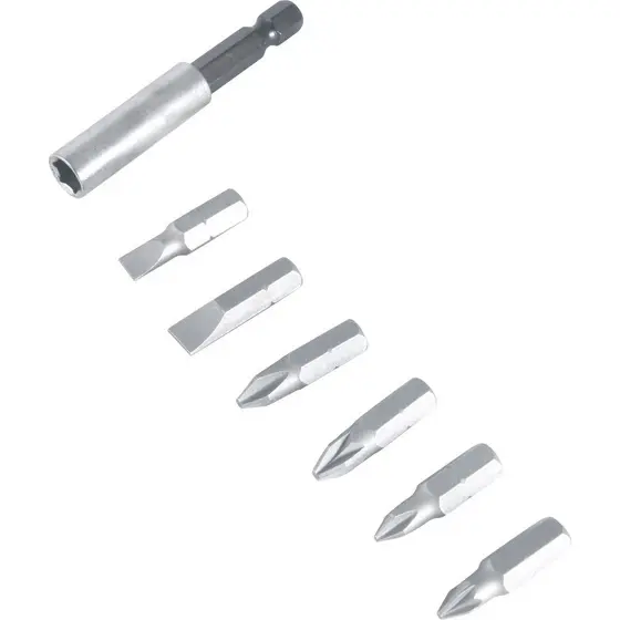 Jogo de Bits/Ponteiras com 7 peças Encaixe Sextavado 1/4'' Vonder
