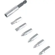 Jogo de Bits/Ponteiras com 7 peças Encaixe Sextavado 1/4'' Vonder