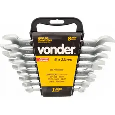 Jogo Chave Fixa 6-17mm Cromo Vanádio Fosco com 6 peças Vonder