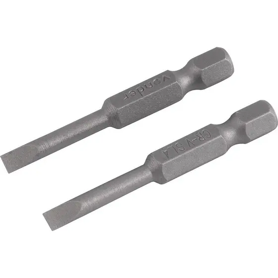 Jogo de Bit sem Ponteiras Fenda Encaixe Sextavado 1/4 4mmx50mm Vonder