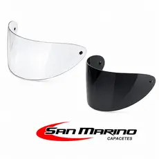 Par Viseira Capacete Transparente e Fumê ( San Marino )