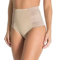 Calcinha Cinta Modeladora Cós Alto Cotton Reduz Medidas Plus Size Pós-Parto em Algodão Cintura Alta