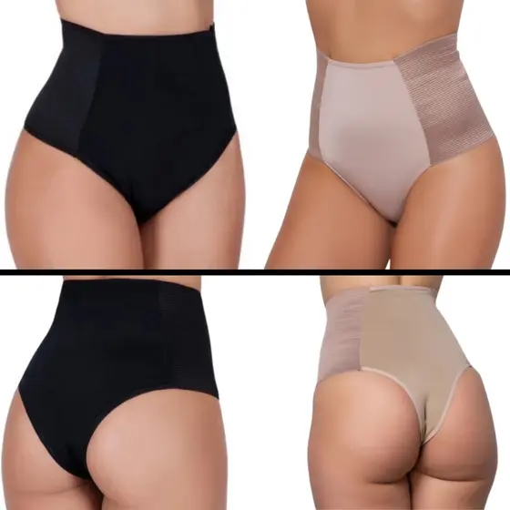 KIT 3 Calcinhas Cinta Modeladora com Cós alto | Pós parto e Pós Cirúrgico (P ao 52)