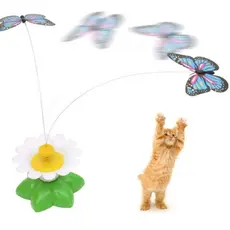 Brinquedo Rotativa Elétrica Borboleta Voadora Para Pet Gato - Envio Imediato