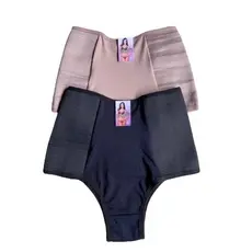 kIT 2 Calcinhas Cinta Alta Compressão Modeladora Lateral Barriga Zero, Redutora De Medidas