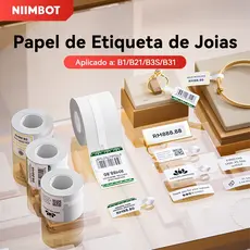 Niimbot B21/B1/B3S Papel De Rótulo De Joias , Preço De Óculos Adesivo Térmico De