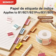 NIIMBOT B21/B1/B21Pro/B31/B3S Etiqueta De Papel De Etiquetas De Índice Marcador De Livros , À Prova D'água
