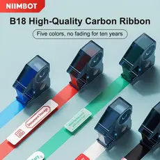 Fita De Carbono À Base De Resina Niimbot N1 14mm * 16m De Longa Duração E Não Desbotada Para Impressora De Etiquetas De
