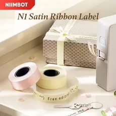 Niimbot N1 Fita De Cetim À Prova D'água De Óleo Etiqueta De Transferência Térmica Conjunto De Carbono Adequado Para Impr
