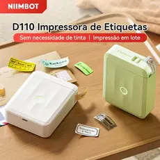 NIIMBOT D110/D11/D101 Impressora de Etiquetas Inteligente Térmica Bluetooth sem Tinta