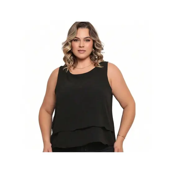 Regata Duna Plus Size Com Camada Dupla Não Marca Não é Transparente