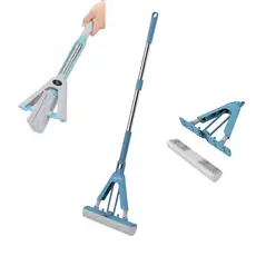 Novo Mop Facil PVA Limpeza Geral Magico Esfregão Rodo Celeste CLT-901B