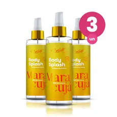 Kit 3 Body Splash Alta Fixação Maracujá 200ml Fragância Floral Belkit