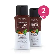 Kit 2 Sabonete Íntimo Sense com Extratos de Barbatimão e Aroeira 200ml Belkit