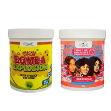 Máscara Bomba Capilar 1kg + Creme de Pentear Hidratação Belkit