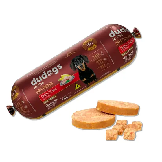 Dudogs Mr Chef Tradicional Ração Semi Úmida para Cães 1Kg FVO