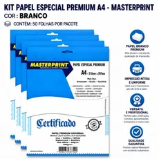 Papel Offset 180g/m² Opaline Premium Universal 50 Folhas Masterprint to