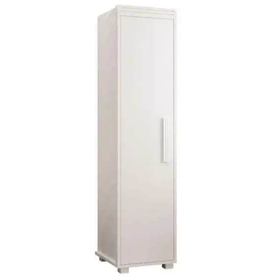 Armário Multiuso 1 Porta 4 Prateleiras 100% MDF Delta Branco